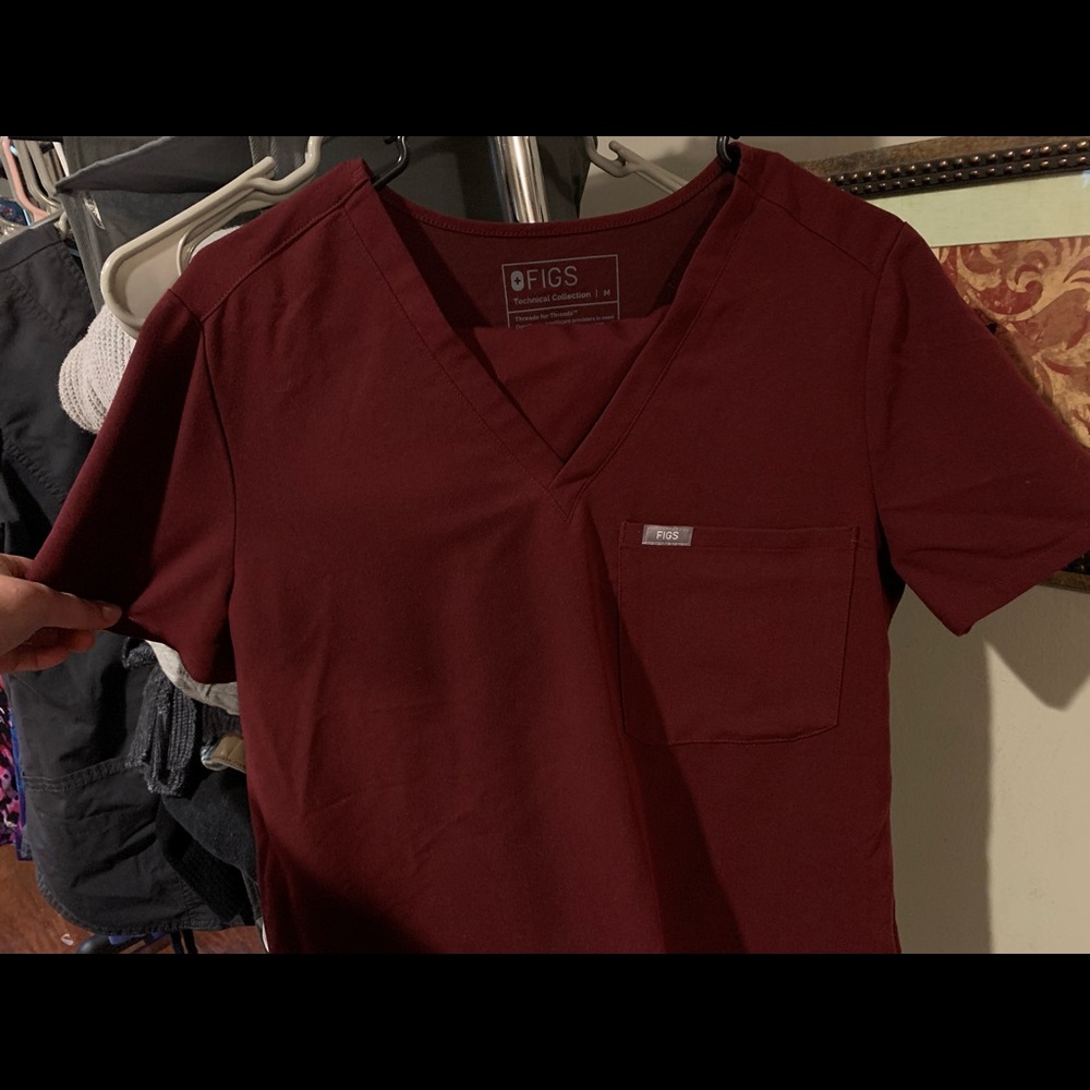 Figs scrub set (Burgundy)